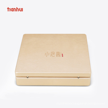 2017 new handmade square PU leather gift box for tea chocolate